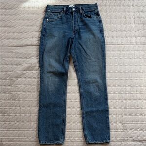 Citizens Of Humanity Charlotte Medium/Dark Blue Straight-Leg Jeans, 25